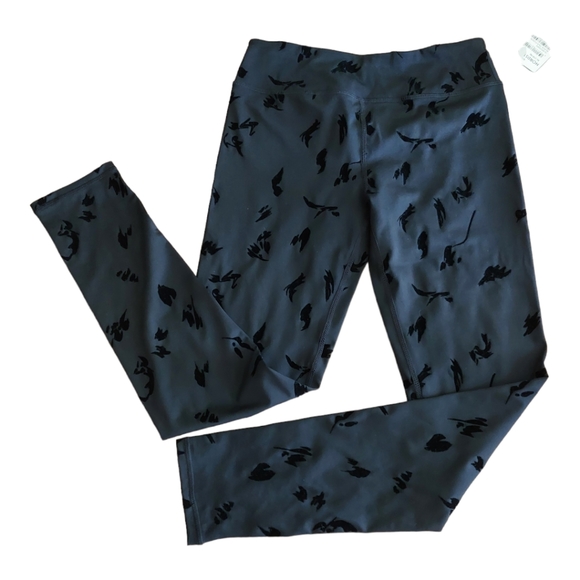 Zella Girl High Waist Legging in Black Tila Flock Size XL(14-16) - Picture 1 of 7